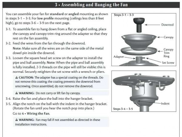 Hampton Bay Ceiling Fan Instructions â Poleza Info